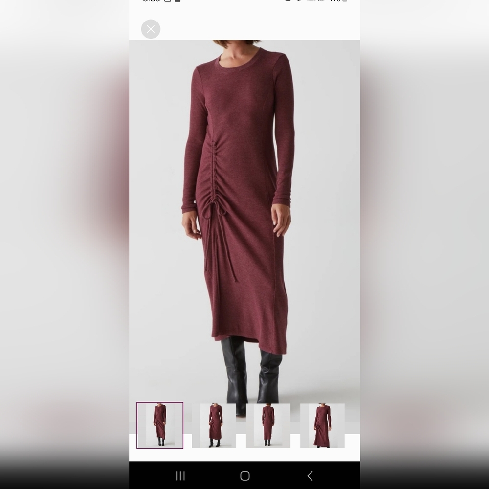 Michael Stars Wine Long Sleeve Dress